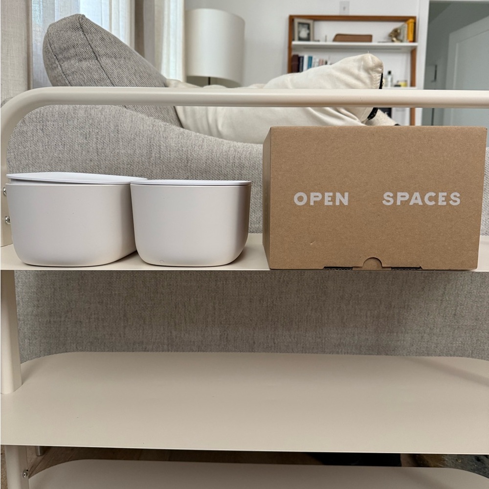 Small Storage Bins - Set of 2 (NWB) - White